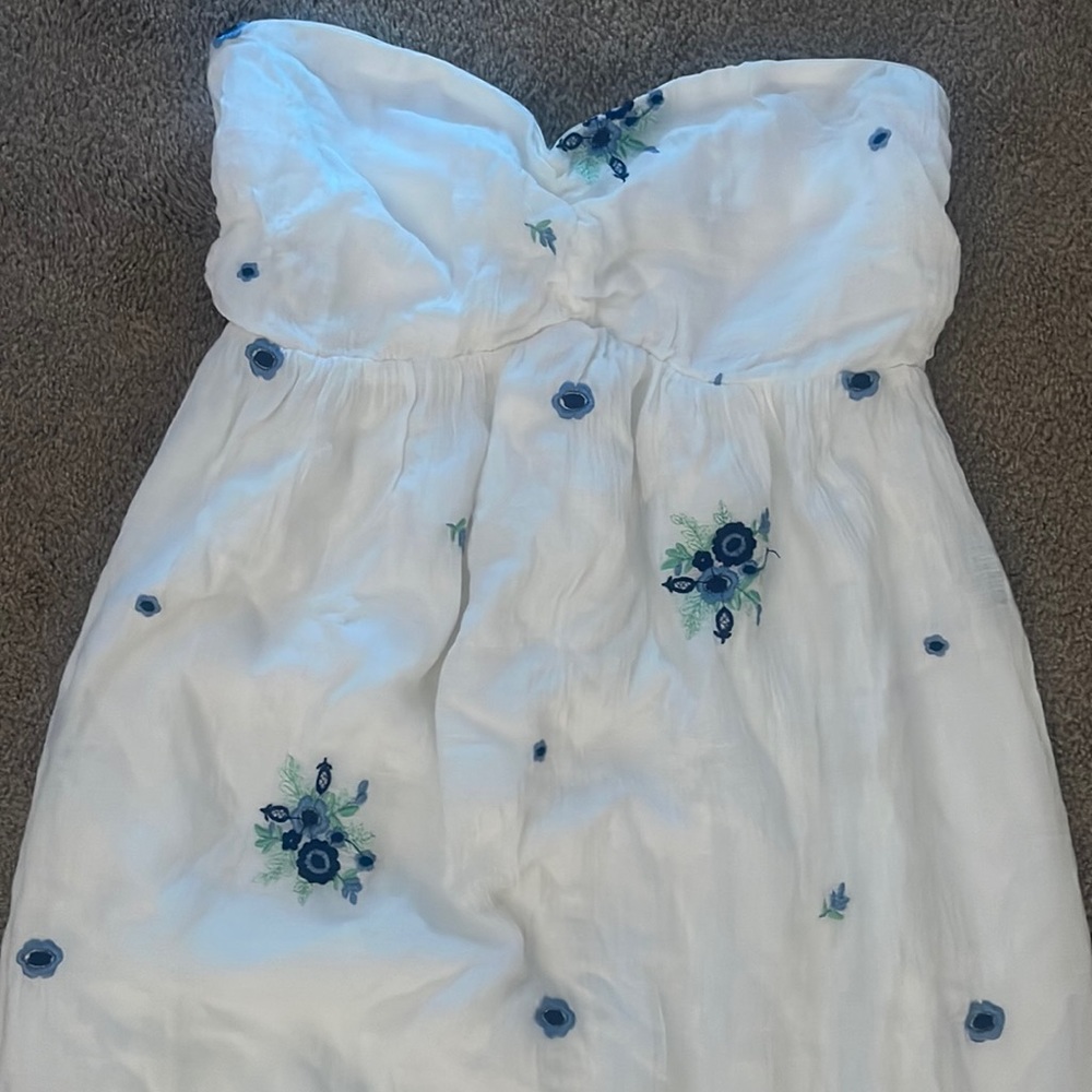 SugarLips Strapless Maxi Dress White Large Lined